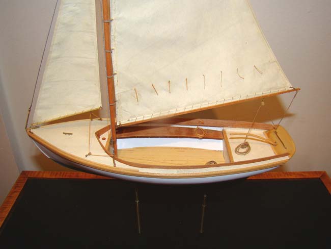 An exquisite hand crafted scale model of a circa 1900 HERRESHOFF 12 1/2